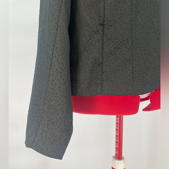 Lilith Textured Blazer / Topper Jacket With Asymmetrical Double Collar - Picture 13 of 14